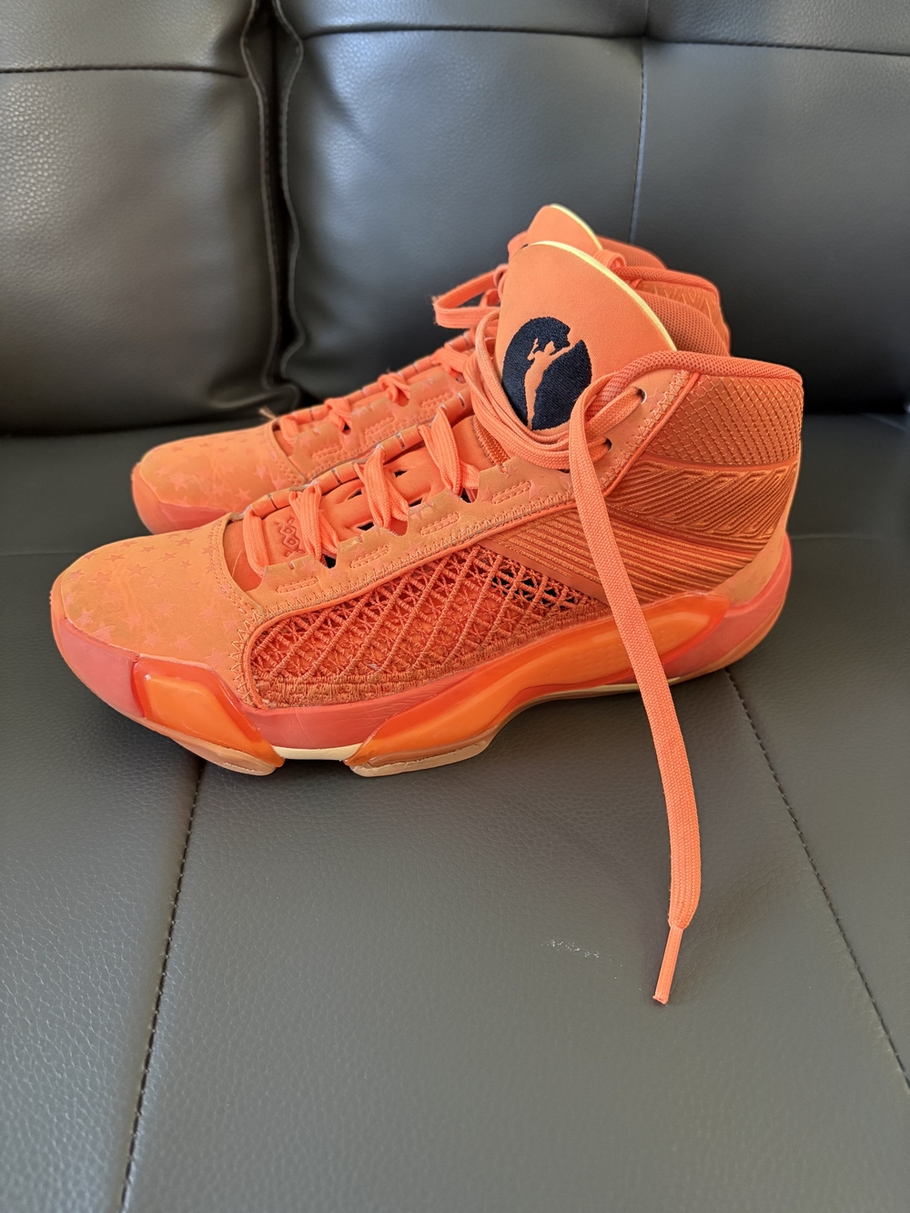 Nike Orange Women's High-Top Athletic Sneakers